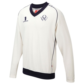 Old Woking CC - Long Sleeve Sweater Navy Trim