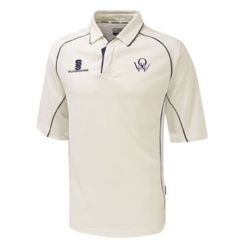 Old Woking CC - Premier 3/4 Sleeve Navy Trim Shirt