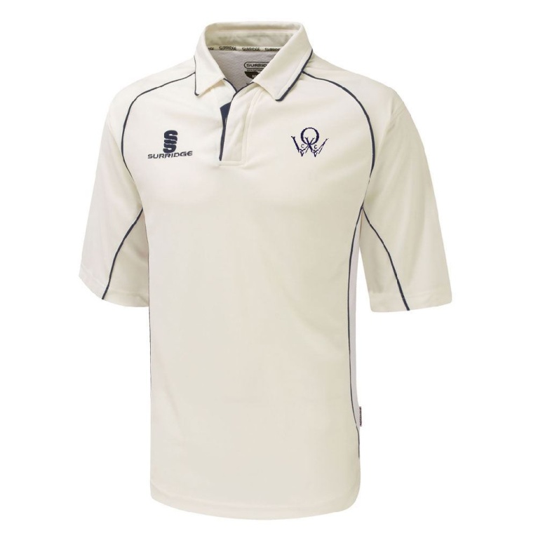Old Woking CC - Premier 3/4 Sleeve Navy Trim Shirt