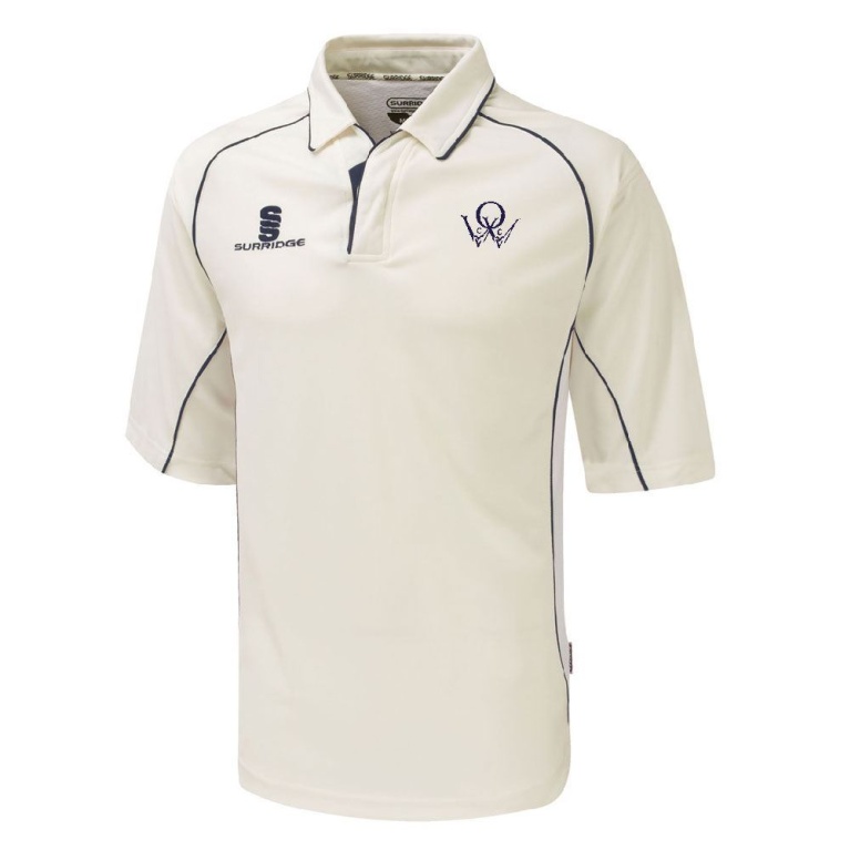 Old Woking CC - Premier 3/4 Sleeve Navy Trim Shirt
