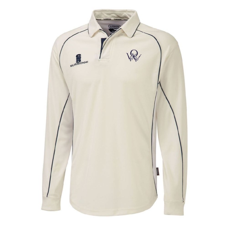 Old Woking CC - Premier Long Sleeve Navy Trim Shirt