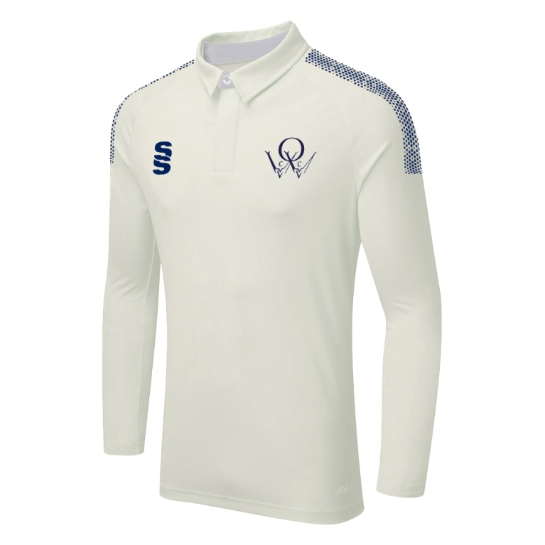 DUAL LONG SLEEVE CRICKET SHIRT (WOMENS)-Ivory