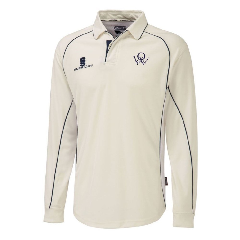 Old Woking CC - Premier Long Sleeve Navy Trim Shirt